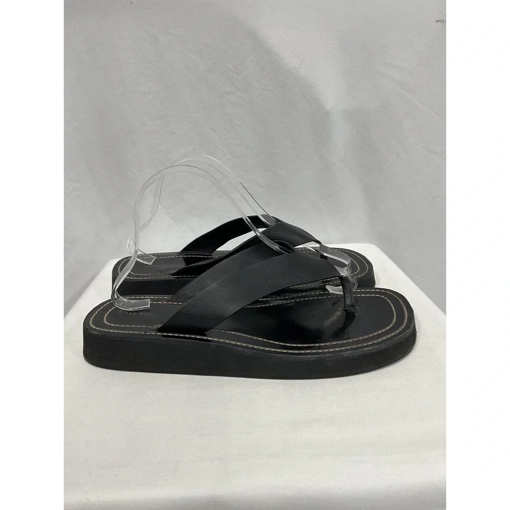 The Row Black Sandals Modern Minimalist Design - Picture 2 of 4